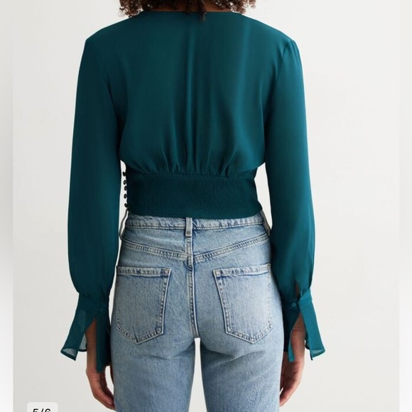 long sleeve wrap blouse - Picture 2 of 3